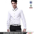 long sleeve brand double collar french cuff white shirts for men